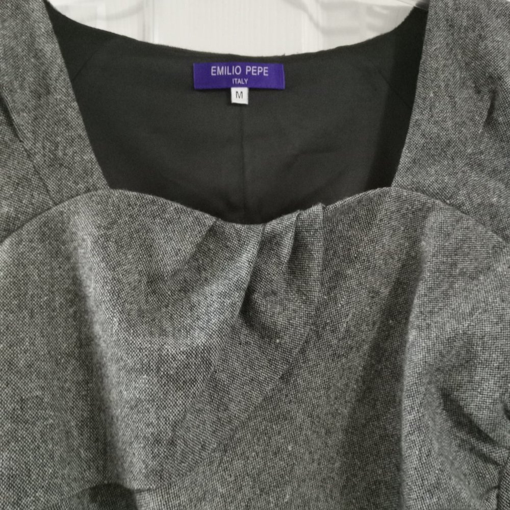 Sheath Grey Winter Dress